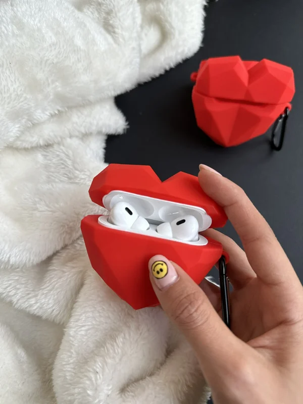 Airpod cover red heart suitable for Apple Airpod Pro and Airpod Pro 2
