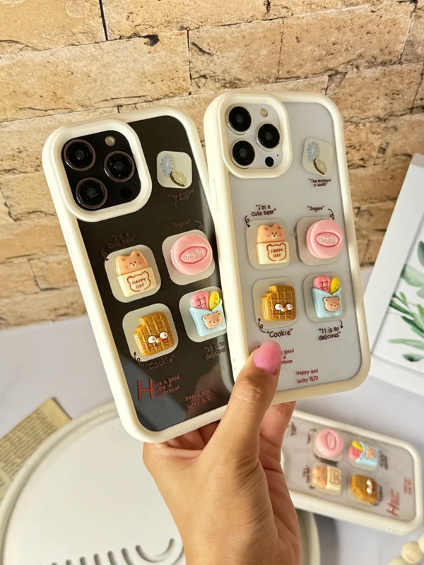 Transparent candy and biscuit iPhone 14 Pro Max case