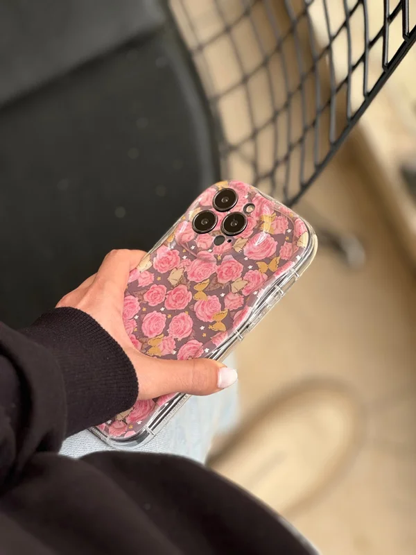 Rose and butterfly iPhone 12 case