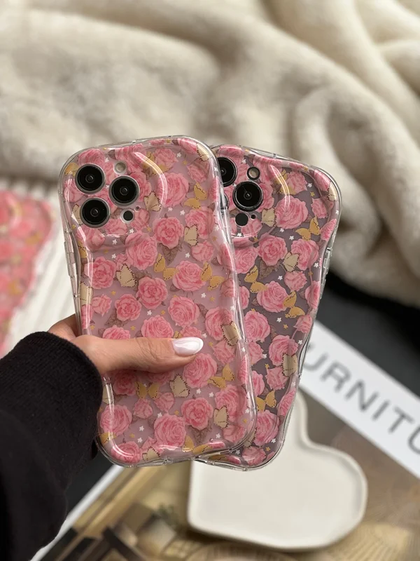 Rose and butterfly iPhone 12 case