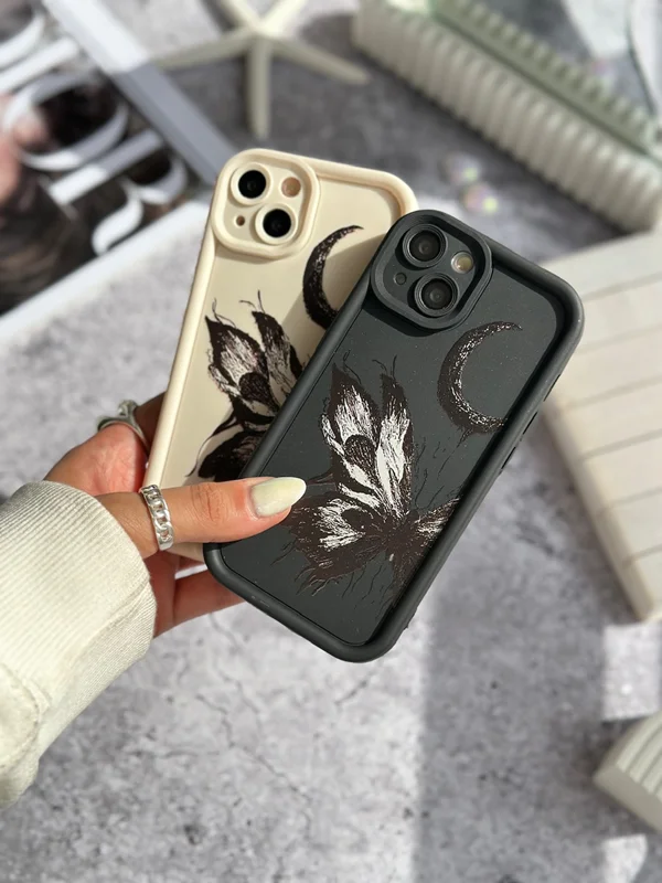 Solid butterfly and moon Samsung S20 Fe phone case