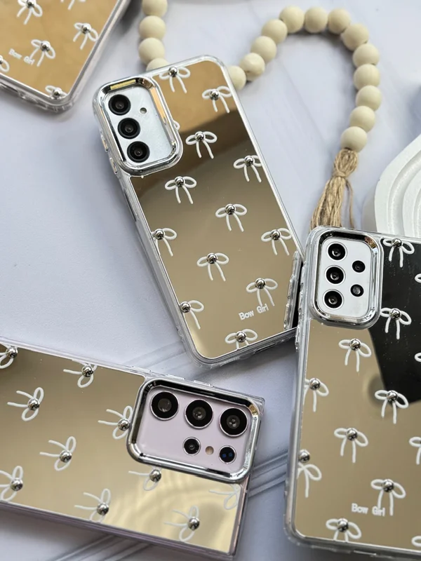 Mirror bow tie case for Samsung S21 FE