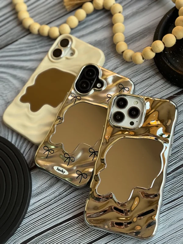Wavy Mirror Design Phone Case – “Lucky” Edition iPhone 13/14 phone