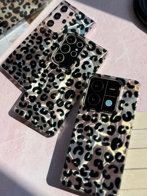 Shiny Leopard Print Phone Case Xiaomi Redmi 14C/Poco C75 phone