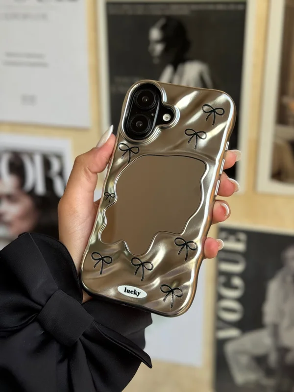 Wavy Mirror Design Phone Case – “Lucky” Edition iPhone 13/14 phone