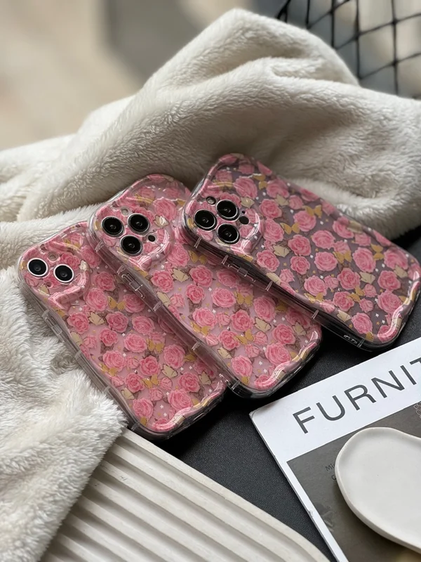 Rose and butterfly iPhone 12 case