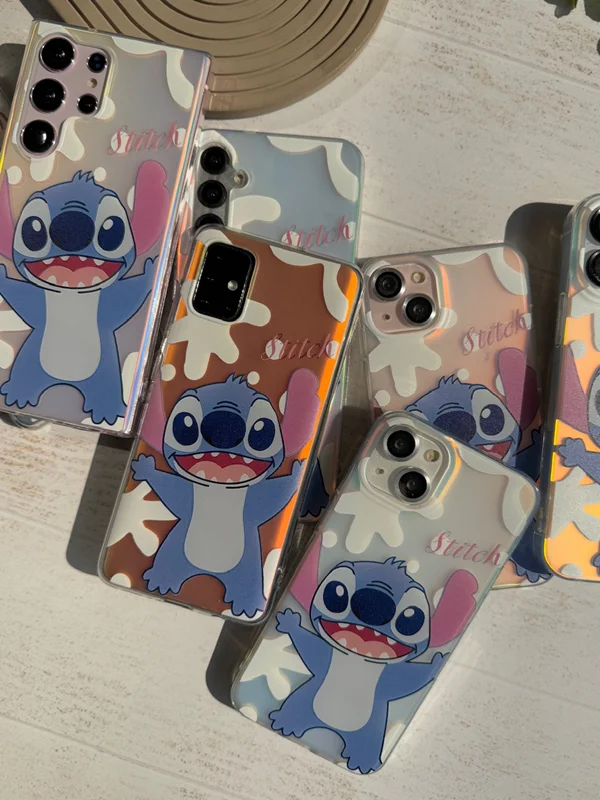 Holographic stitch design phone case
