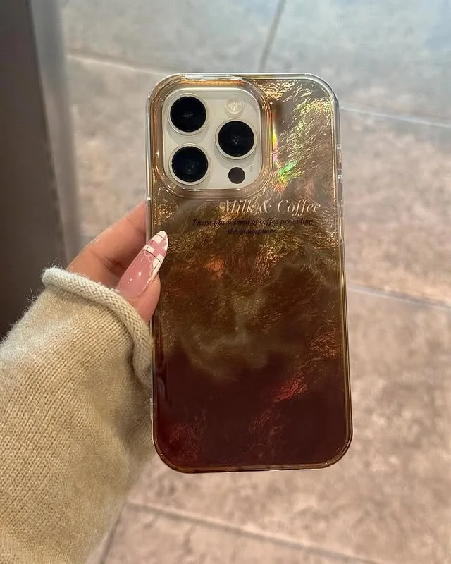 Milk and Coffee Pattern Phone Case iPhone 14 ProMax phone