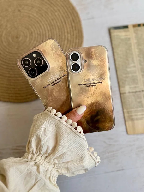 Milk and Coffee Pattern Phone Case iPhone 14 ProMax phone