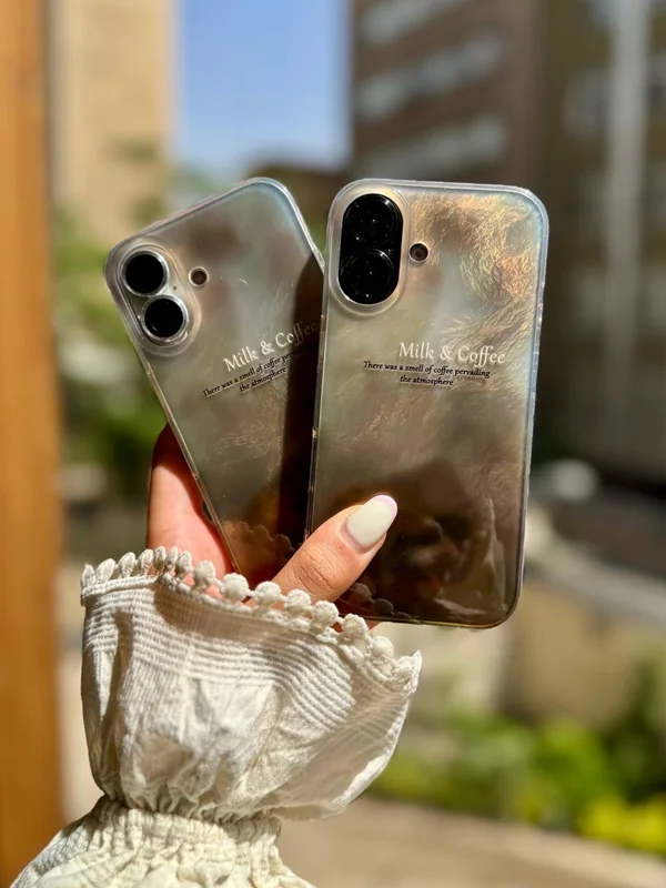 Milk and Coffee Pattern Phone Case iPhone 14 ProMax phone