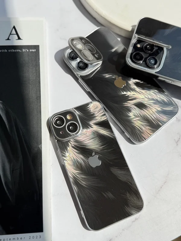 iPhone case with protective lens stand
