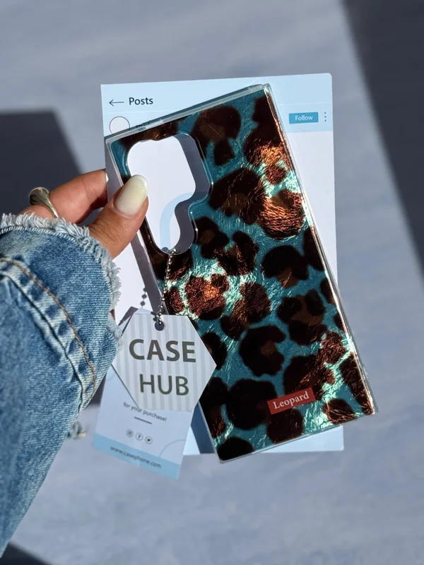 Blue Leopard Pattern Phone Case Samsung A15 phone